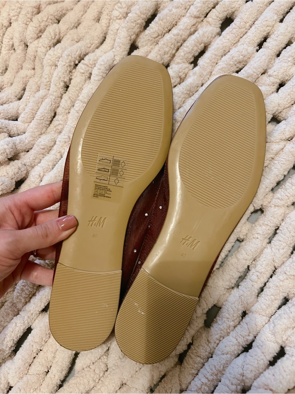 *Never worn* H&M Rhinestone Ballet Flats - Picture 2 of 3